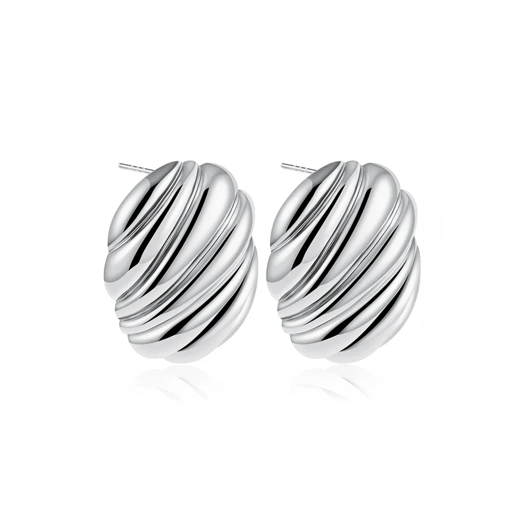 Vintage Stainless Steel Round Oval