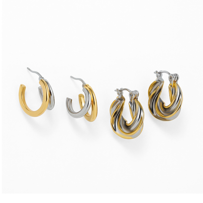 Earring Vintage Color Double